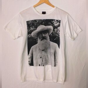 Claude Monet In France White Graphic T-Shirt Cool Funky Retro Small